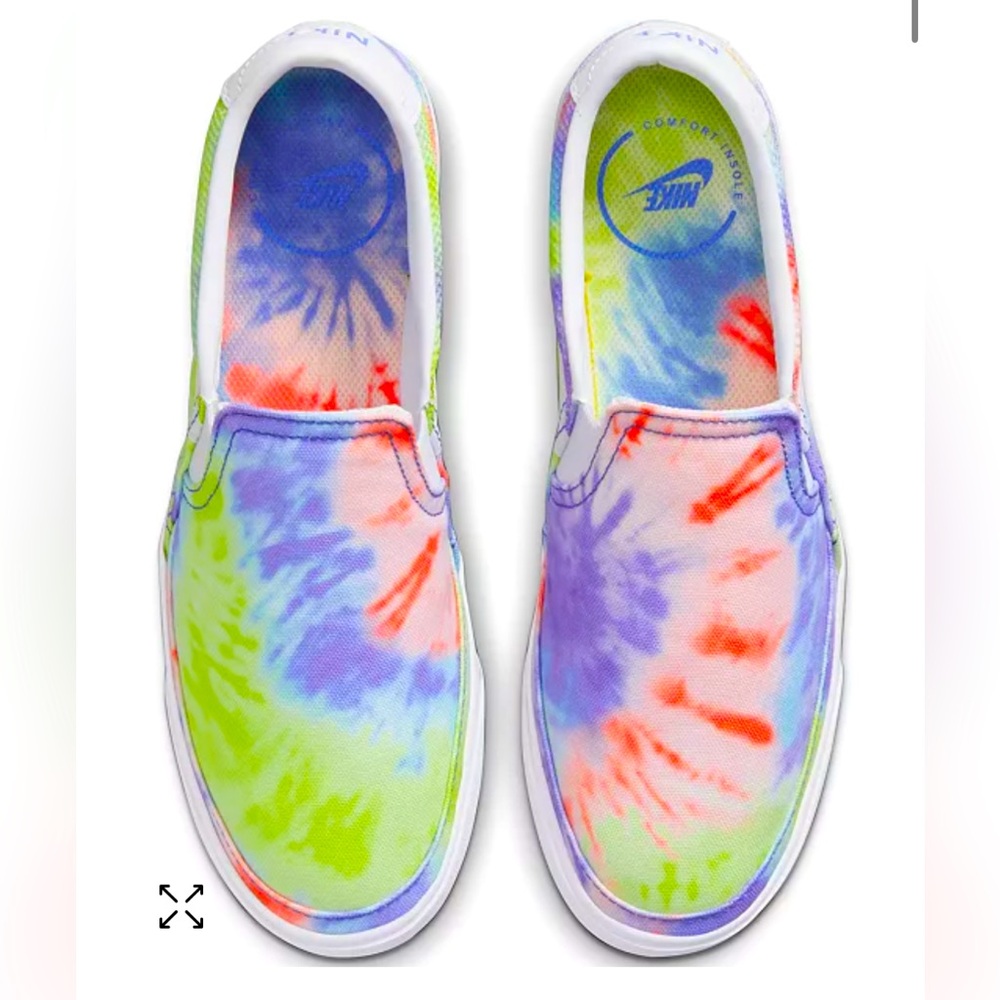 Nike Women's Court Legacy Tie-Dye Canvas Slip-On Casual Sneakers